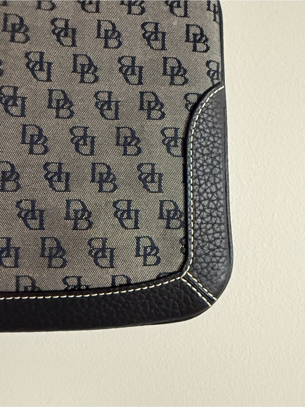 Dooney & Bourke Gray and Black Monogram Shoulder Bag - Picture 5 of 8